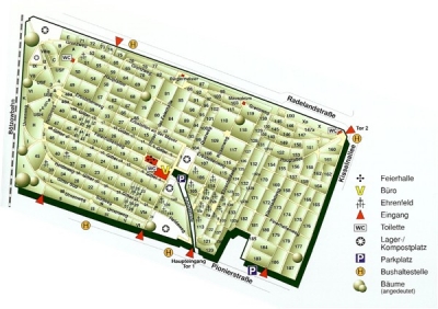 Lageplan Friedhof &quot;In den Kisseln&quot;